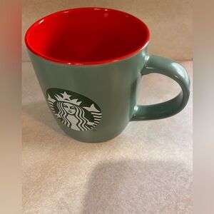 Red and Green Starbucks Ceramic Mug - New!